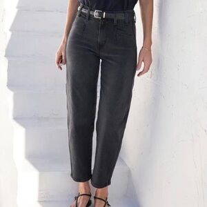 AYR The Beat cropped barrel leg jeans